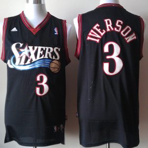 Philadelphia 76ers black Allen Iverson #3