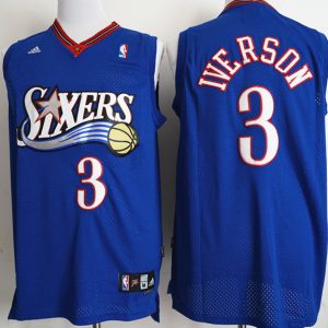 Philadelphia 76ers blue Allen Iverson #3
