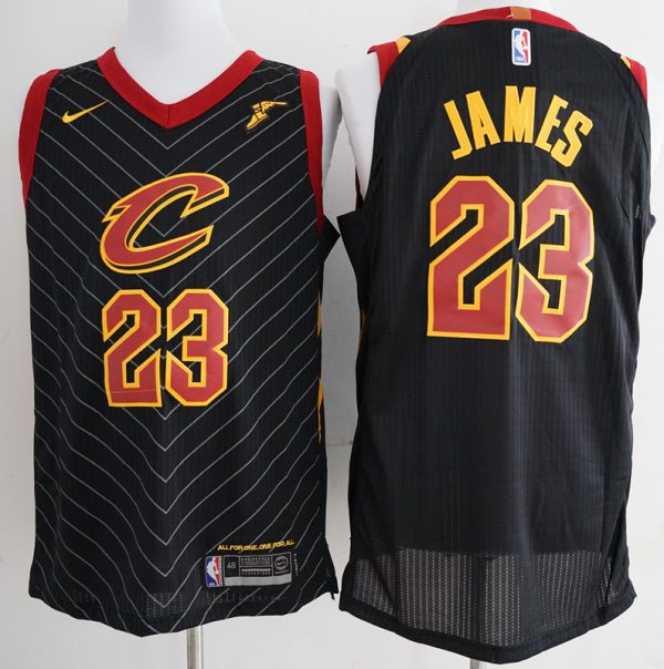 escalera mecánica de Comprensión Cleveland Cavaliers black LeBron James #23 – Aguero Camisetas